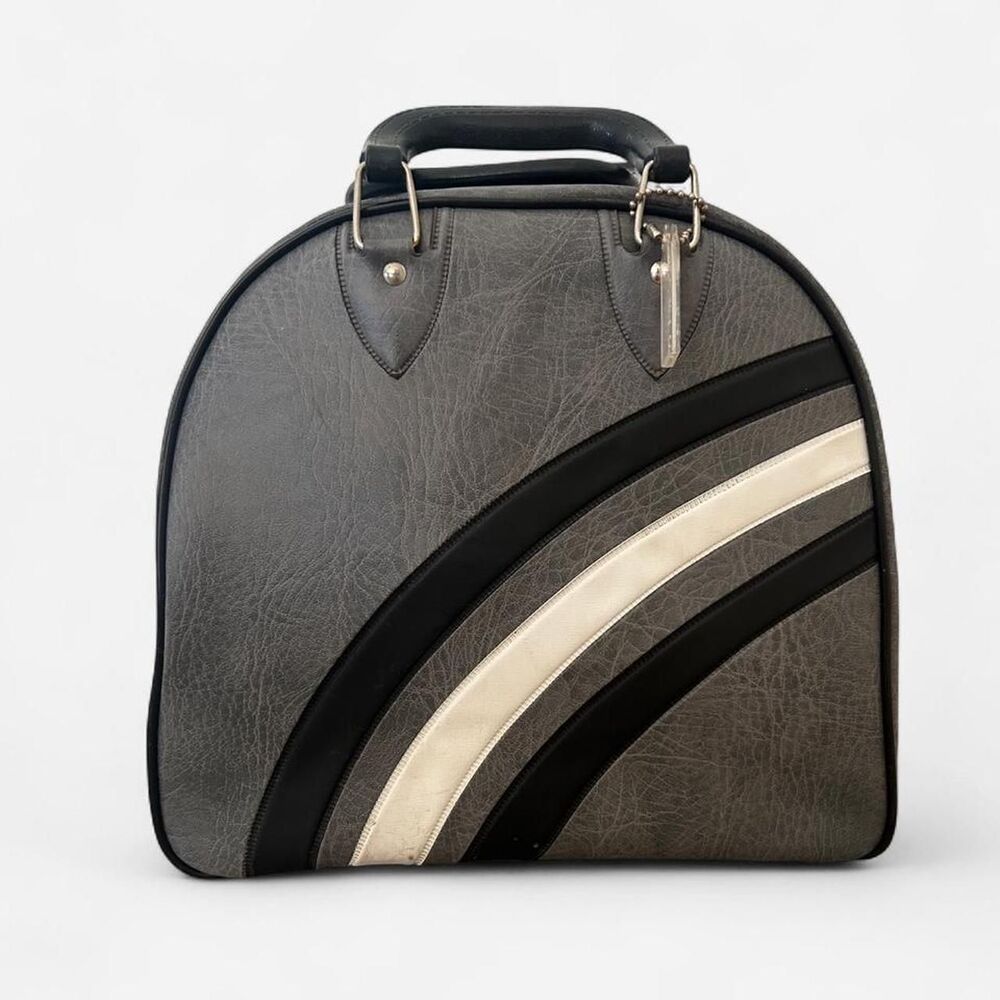 1970s Vintage Stripped Bowling Bag